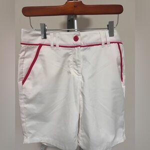 Fila White and Pink Golf Shorts